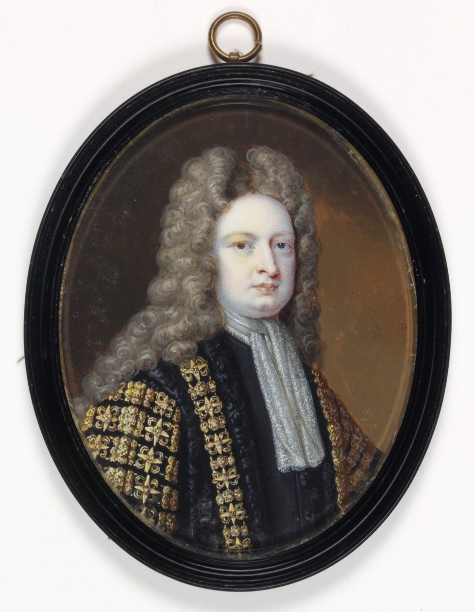 Robert Harley, předseda Dolní sněmovny (akvarel na slonovině) od Bernard III Lens