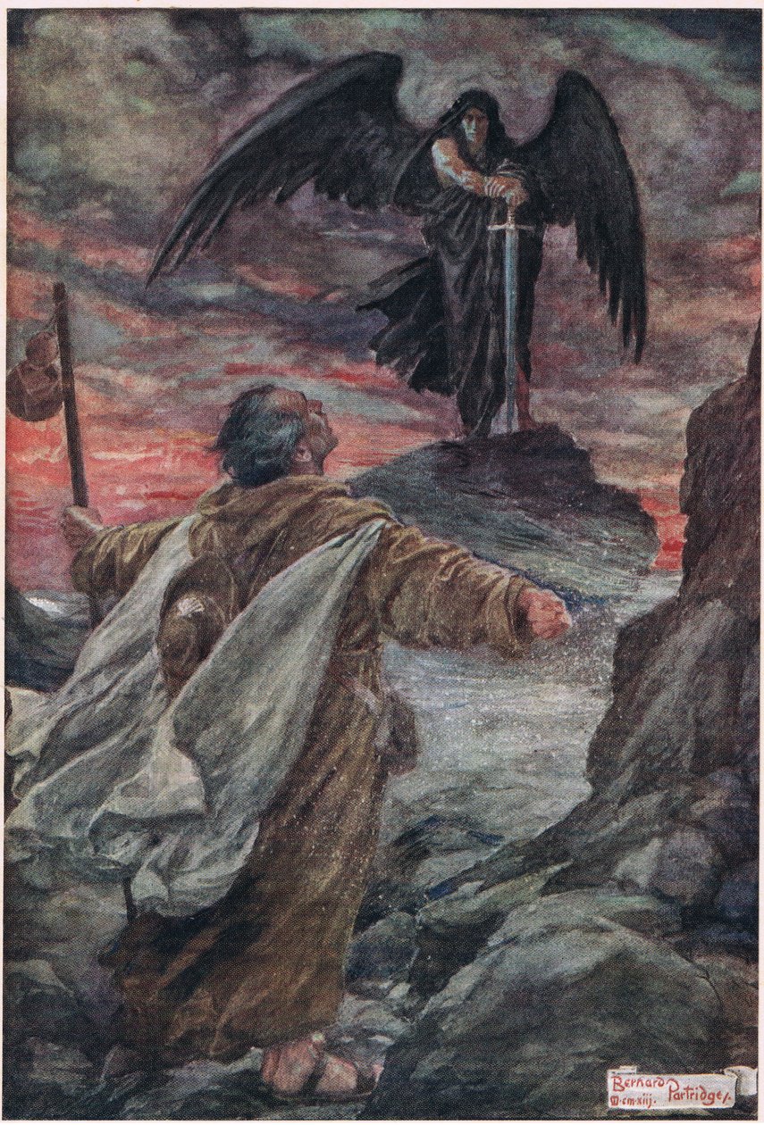 Bát se smrti? Cítit mlhu v krku, ilustrace z „Prospice“ od Roberta Browninga od Bernard John Partridge