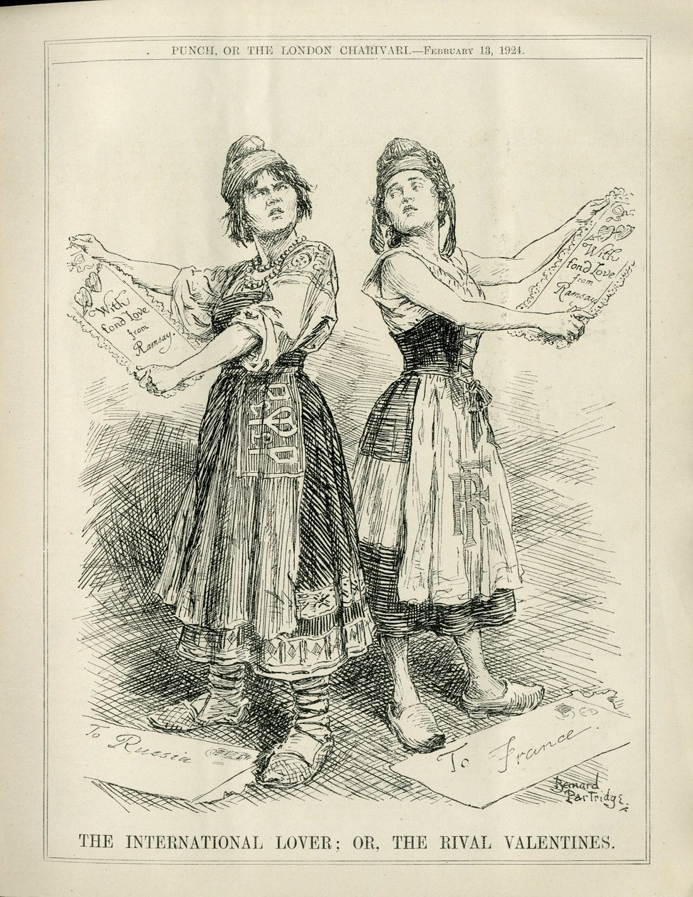 Ilustrace Bernarda Partridge (1861-1945) v časopise Punch od Bernard John Partridge