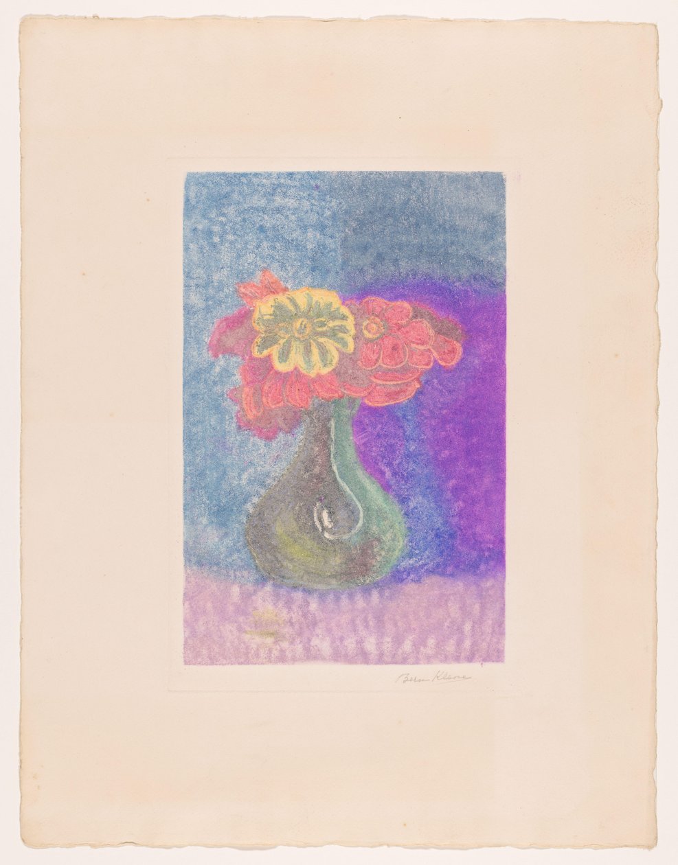 Váza s květinami od Bernard Klene (signed by artist)