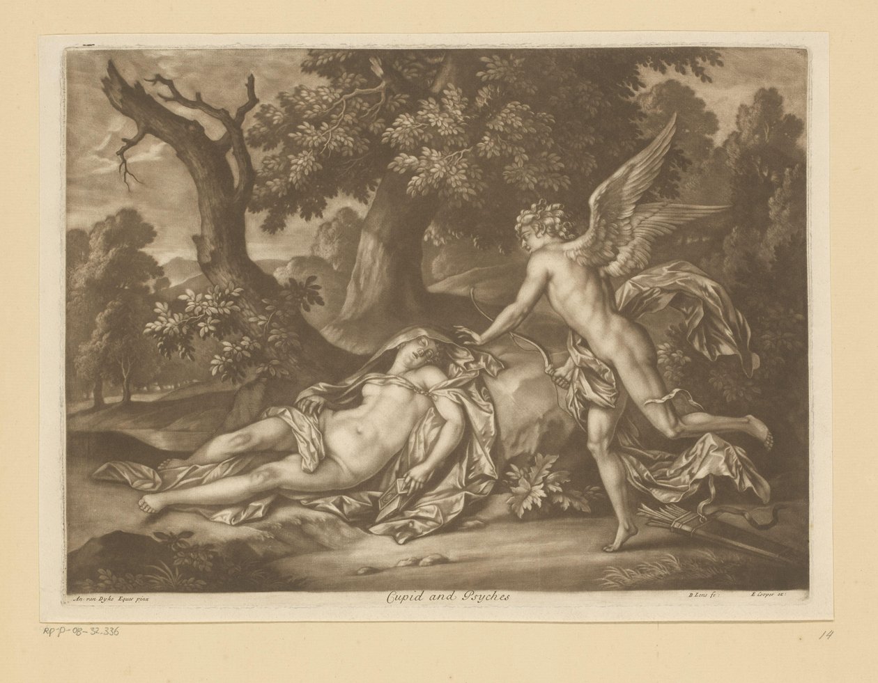 Cupido en Psyche Cupid and Psyches (název na objektu) od Bernard Lens (II)