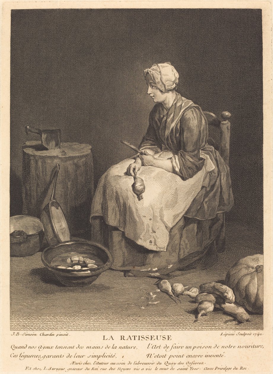 hrábě od Bernard Lépicié after Jean Siméon Chardin