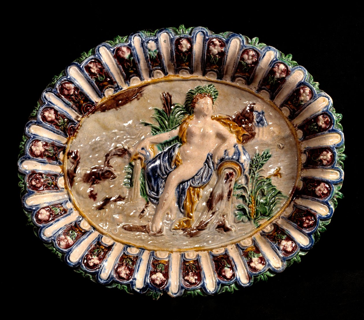 Alegorie vody Keramika v glazované hlíně od Bernarda Palissyho (1510-1589) od Bernard Palissy