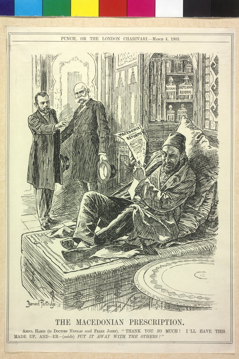 Císař rakouský a Nikolaus II karikatura Františka Josefa I. od Bernard Partridge
