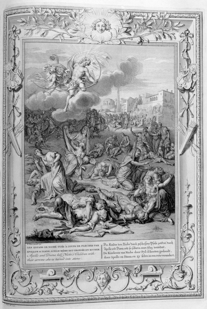 Apollo a Diana zabijí Niobe