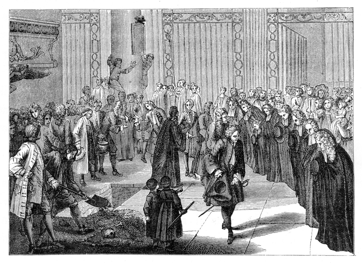 Pohřeb v kostele, 1885. od Bernard Picart