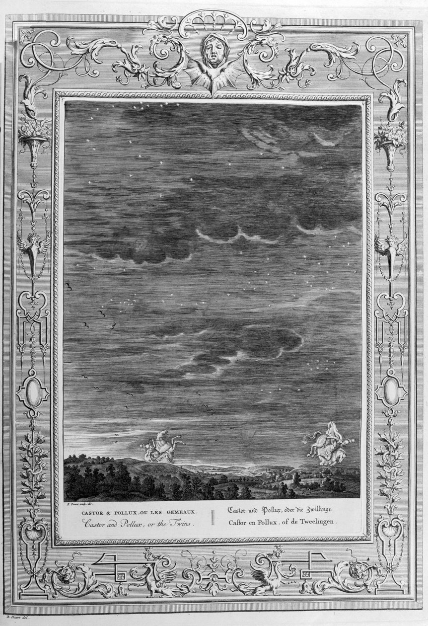 Castor a Pollux (rytina) od Bernard Picart
