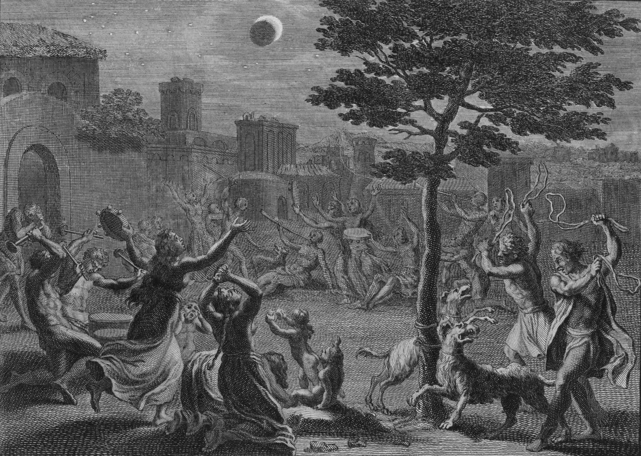 Přívěsek Desolation des Peruviens LEclipse de Lune, 1723. od Bernard Picart