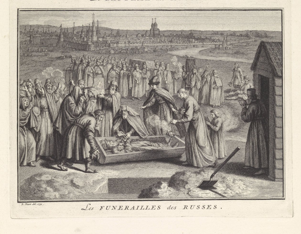 Pohřeb v Rusku, 1732 od Bernard Picart