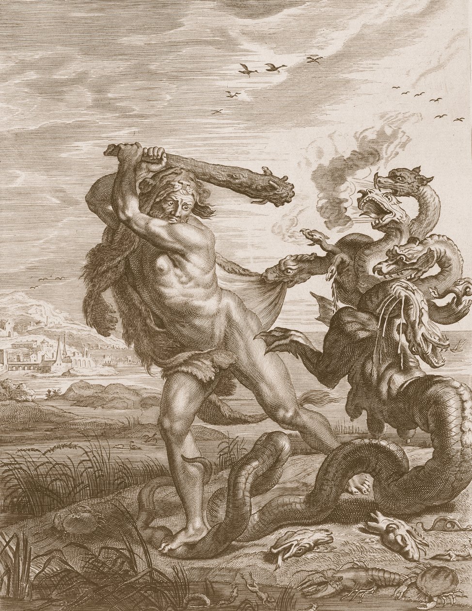 Hercules bojuje s lernianskou hydrou, 1731 od Bernard Picart
