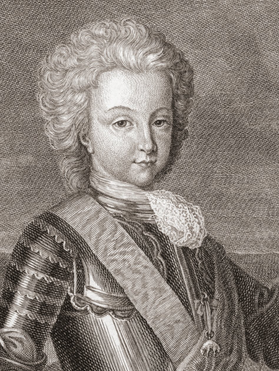 Španělský král Luis I., když princ Asturský. od Bernard Picart