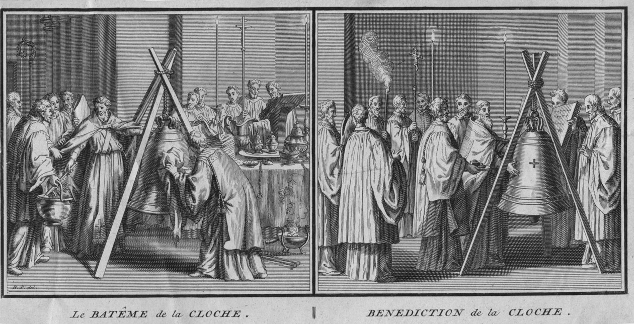 Le Baptême de la Cloche et Benediction de la Cloche, 1724. od Bernard Picart