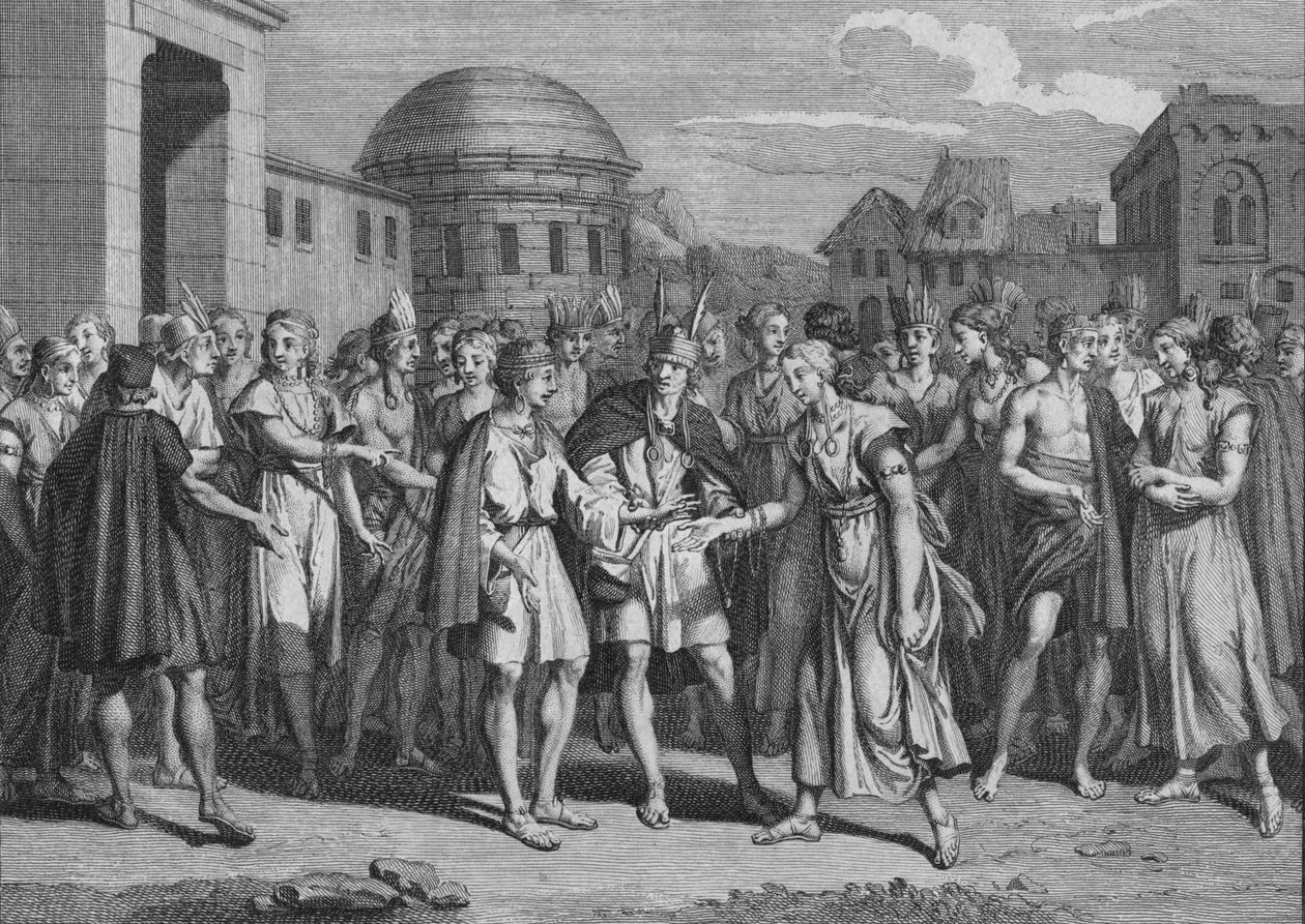 Způsob, jakým si Lyncas bere ty z jeho krve, 1723. od Bernard Picart