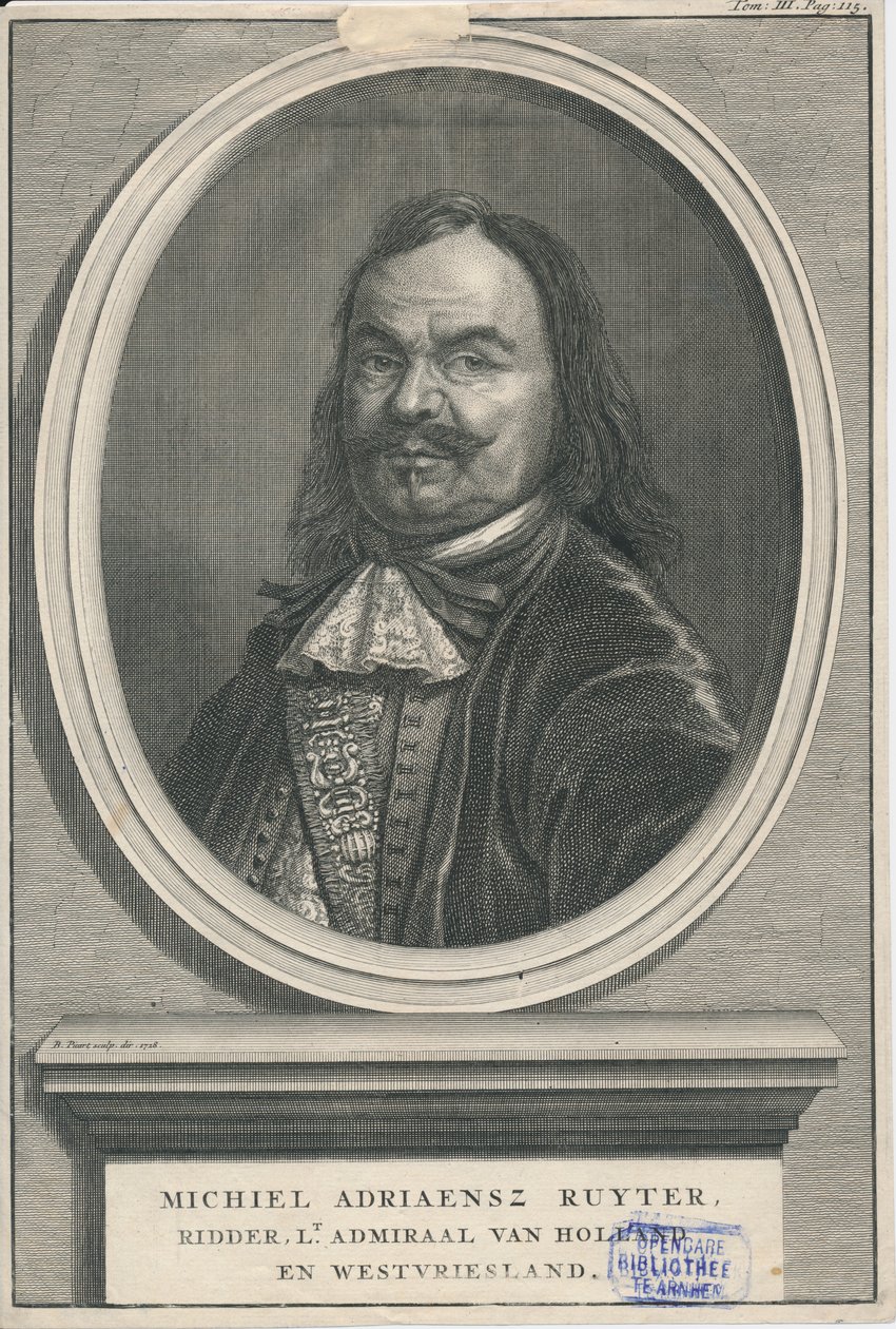 Michiel de Ruyter 1607-1676 Centrum kulturního dědictví Rozet 300 191 d 2 A-51 od Bernard Picart