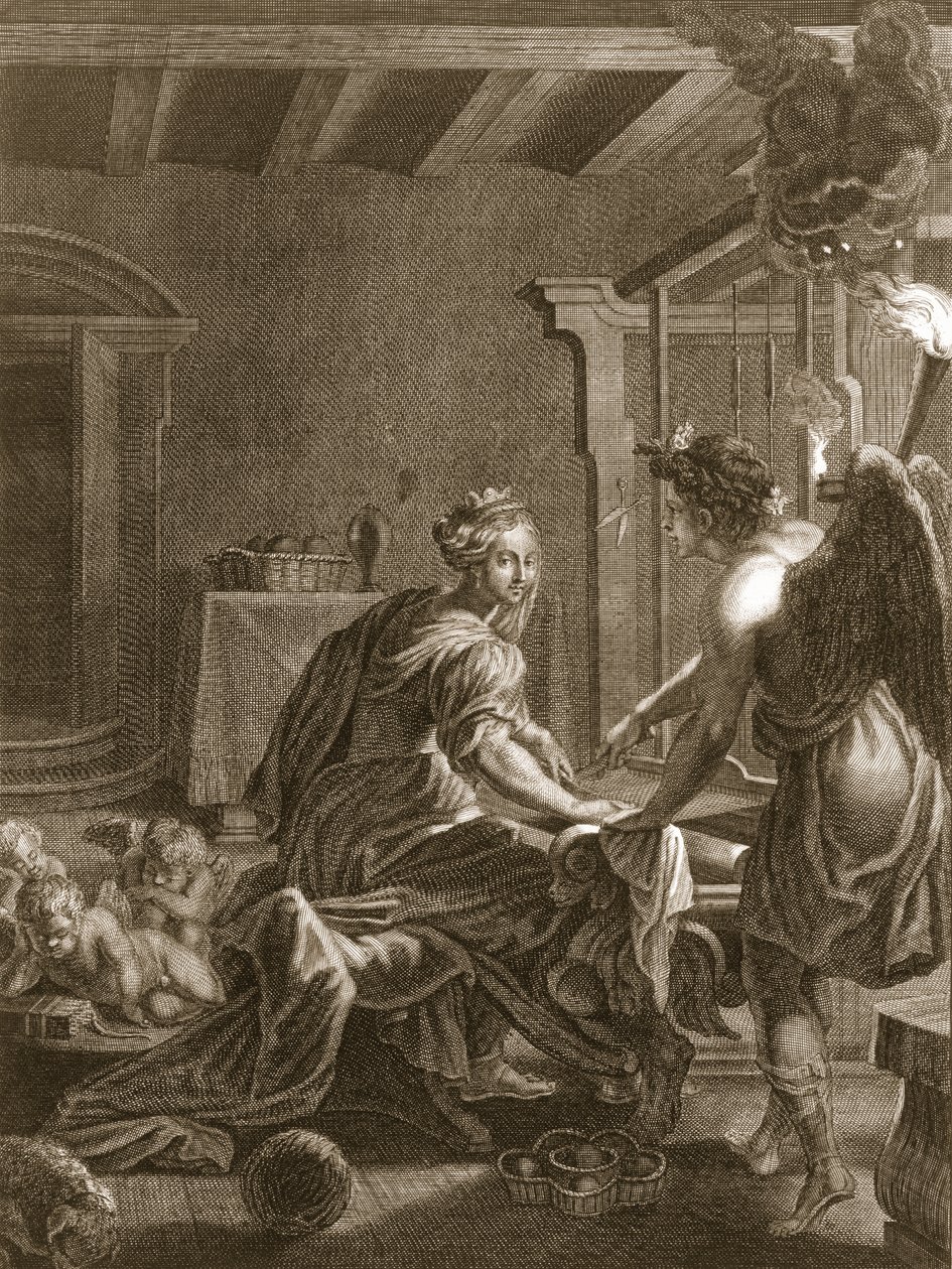 Penelope at Her Loom, 1731 od Bernard Picart