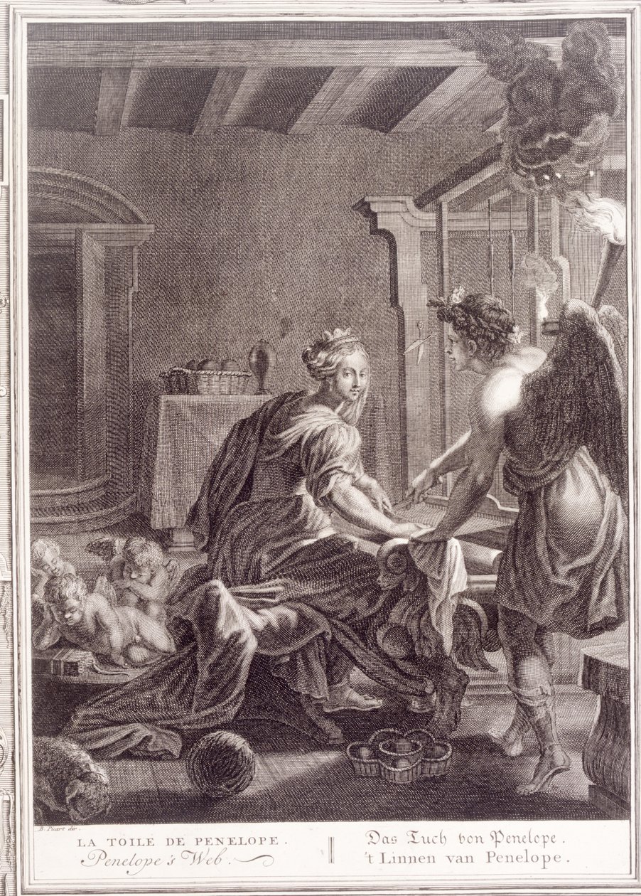 Penelope at Her Loom, 1731 od Bernard Picart