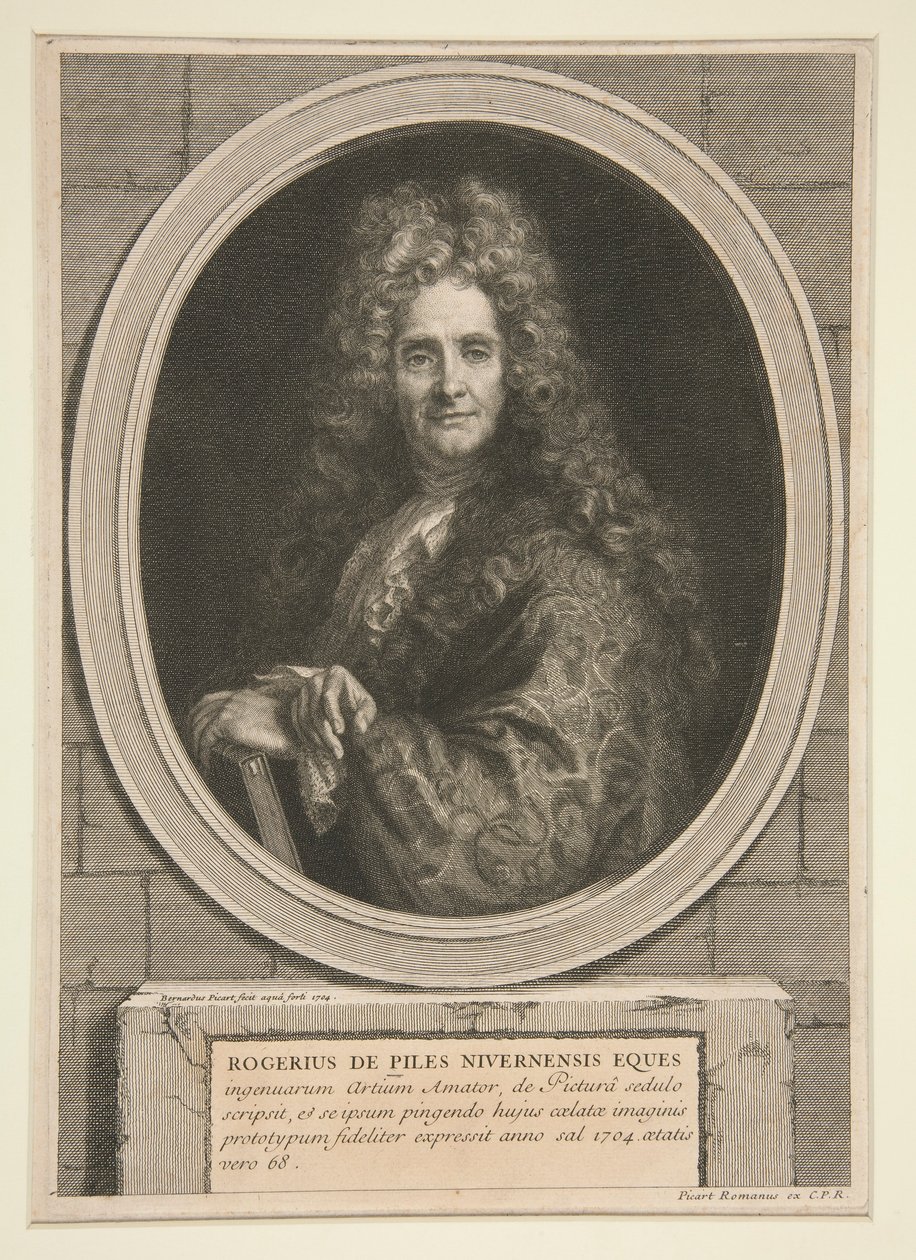 Portrét Rogera de Piles od Bernard Picart