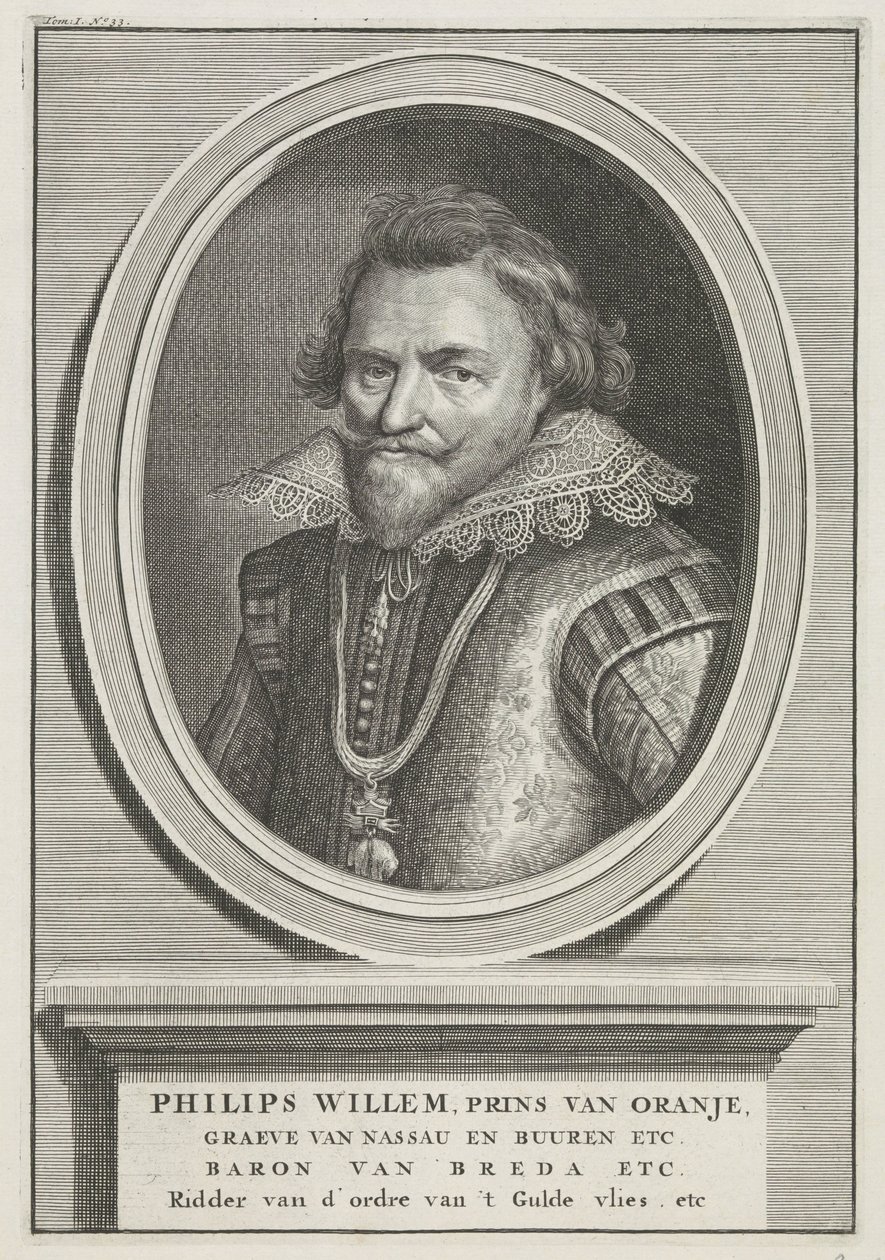 Portrét Philipa Williama, prince z Orange od Bernard Picart