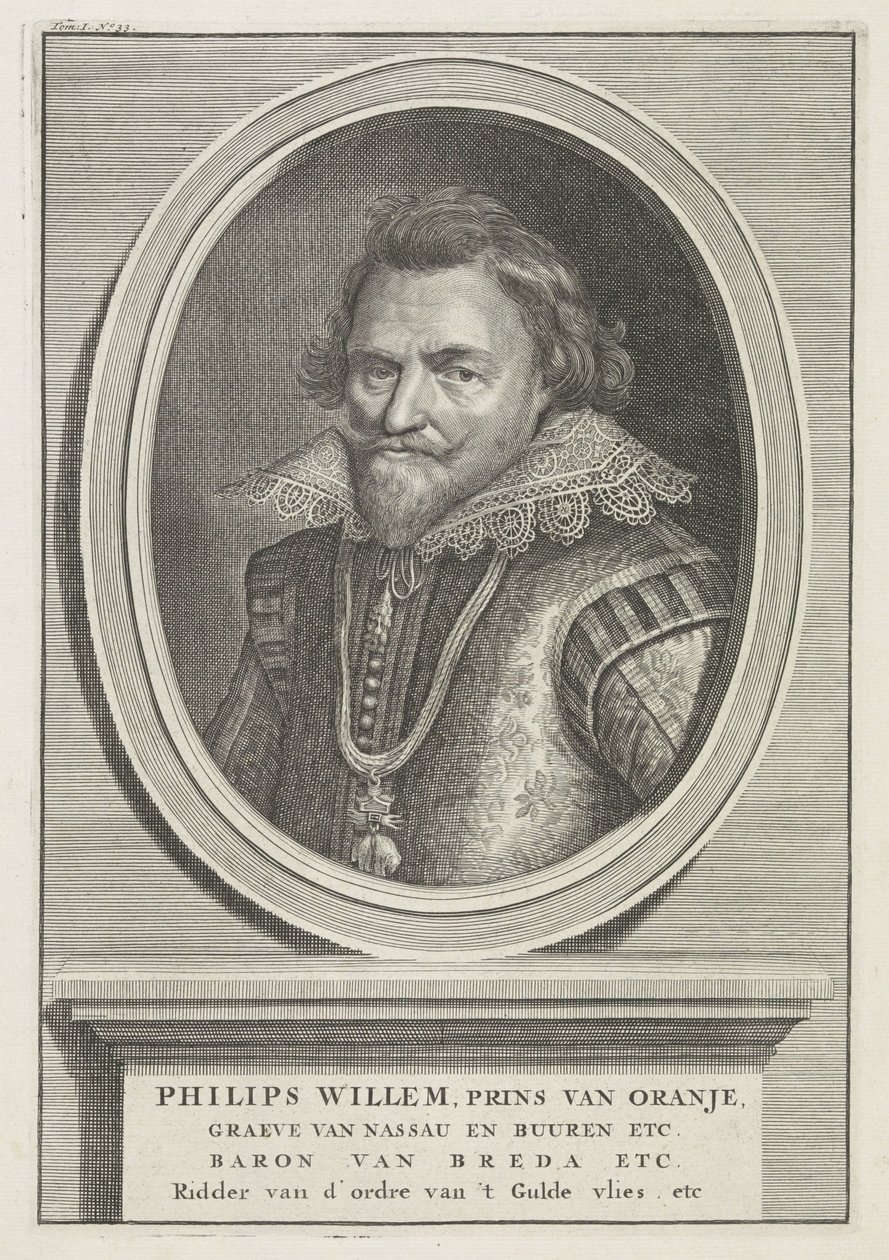 Portrét Philipa Williama, prince z Orange od Bernard Picart