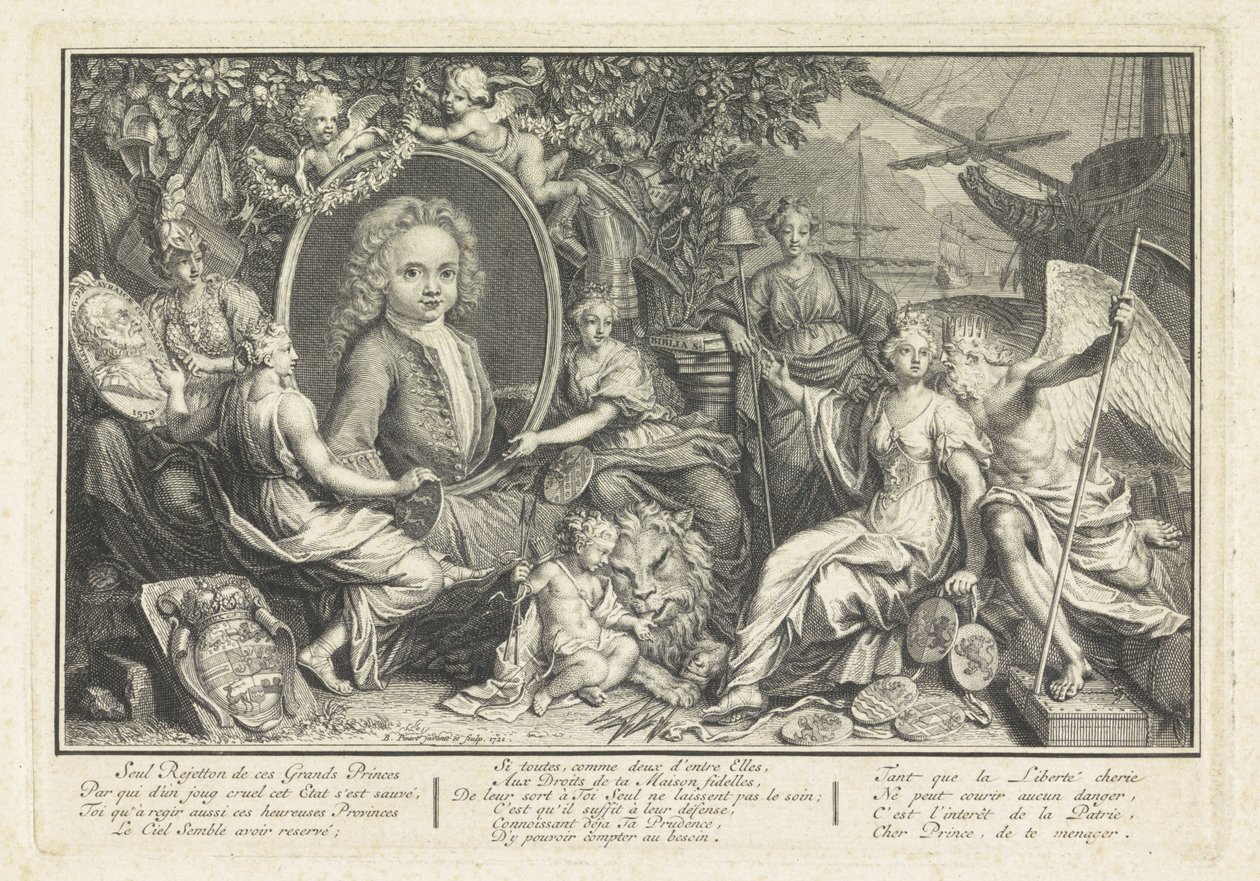 Portrét Viléma IV., prince z Orange-Nassau od Bernard Picart
