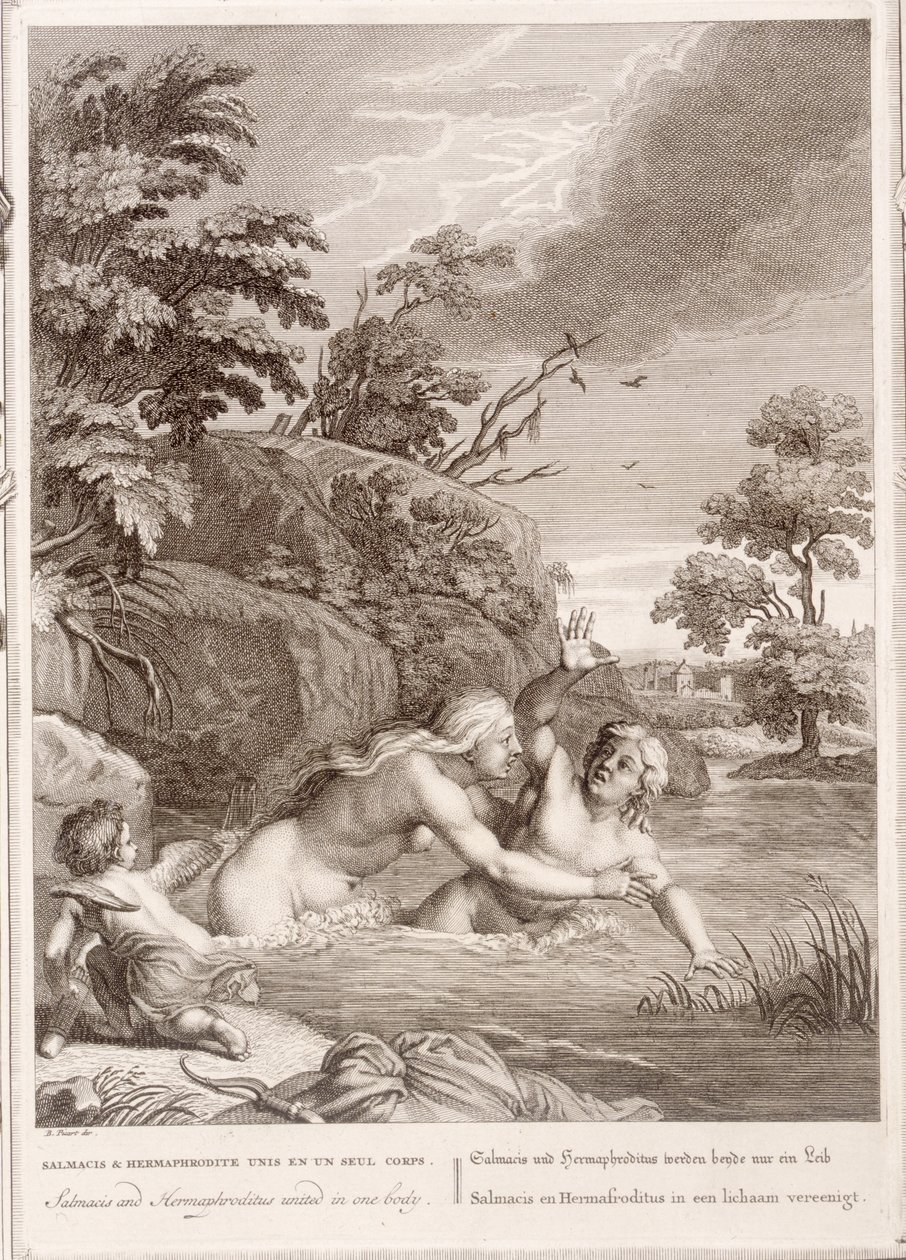 Salmacis a Hemaphroditus spojeni v jednom těle, 1731 od Bernard Picart