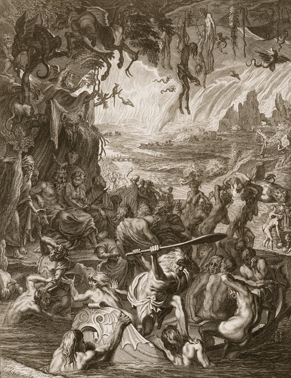 Scéna pekla, 1731 od Bernard Picart