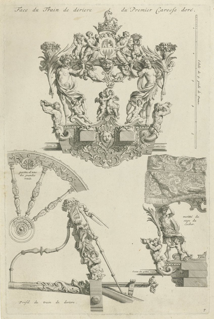 Státní kočár vévody z Ossuny, 1713 od Bernard Picart