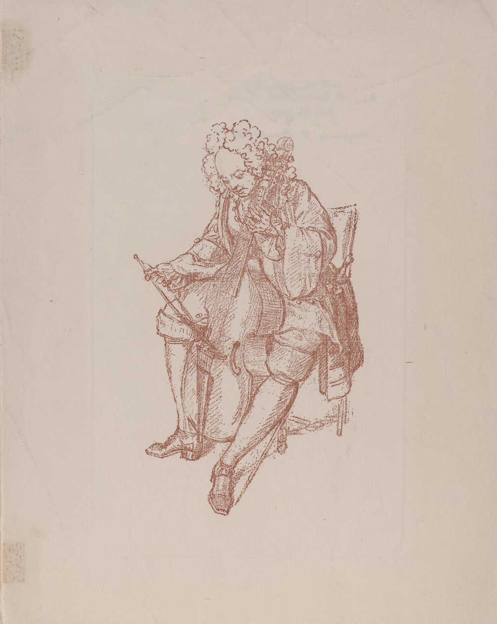 The Bass Viol Player, 1707 od Bernard Picart