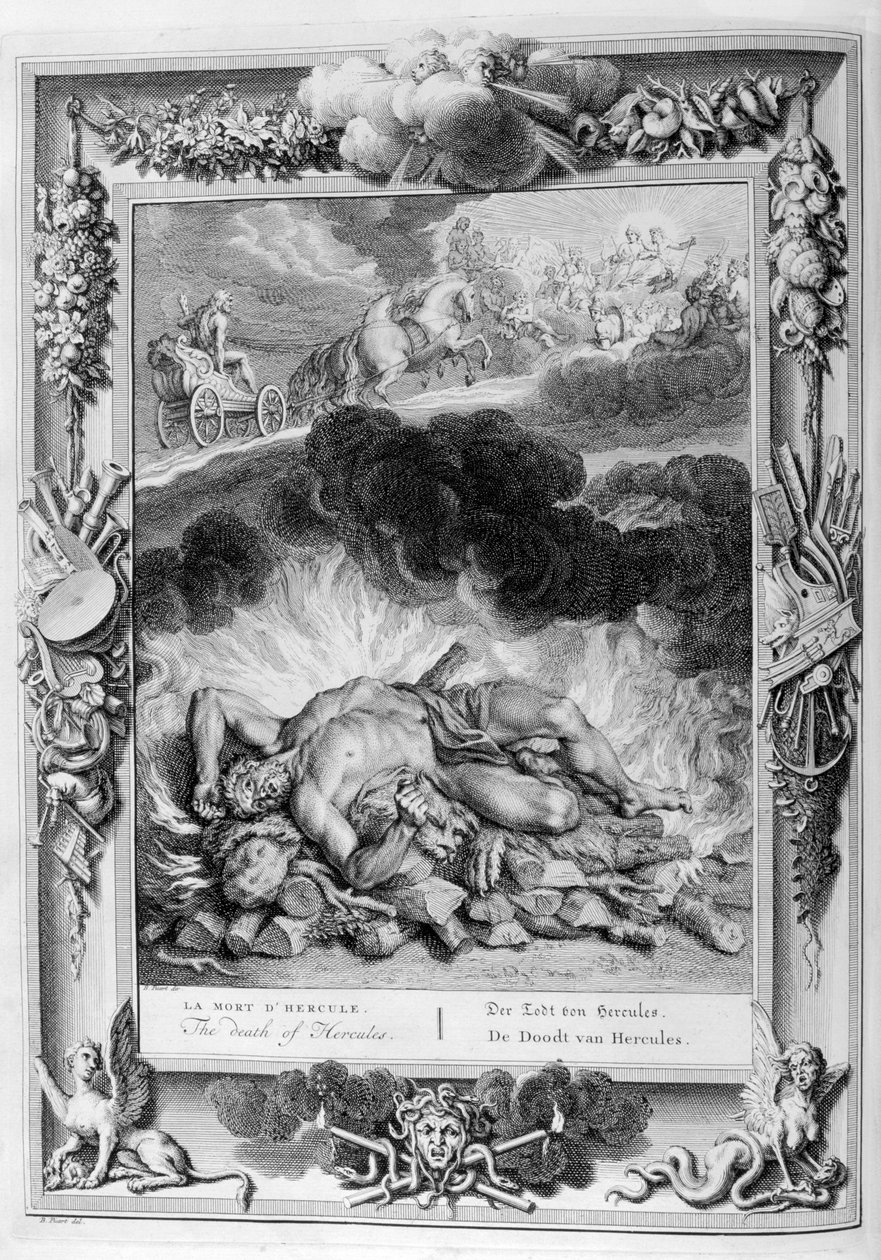Smrt Herkula, 1733. od Bernard Picart