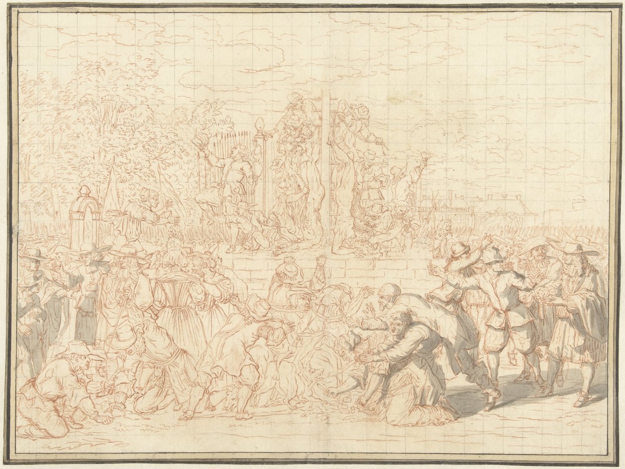 Zmrzačení těl bratří De Witt, 1672 od Bernard Picart