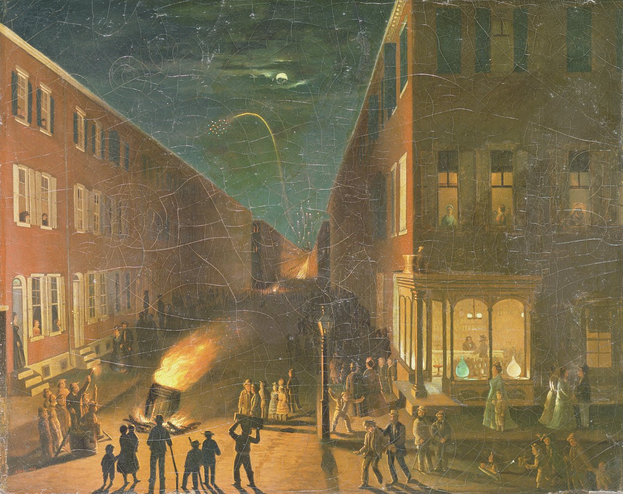 Volební noční oheň, 1864 od Bernard Uhle