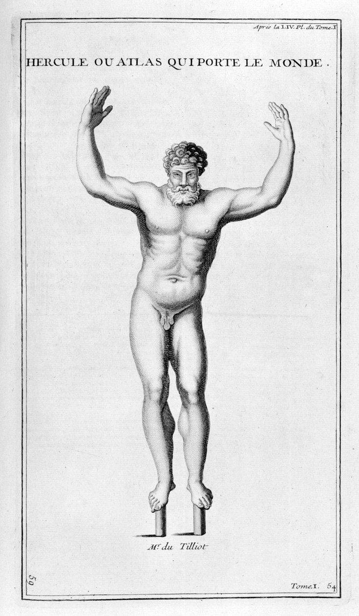 Herkules, který nese svět, 1757 od Bernard de Montfaucon