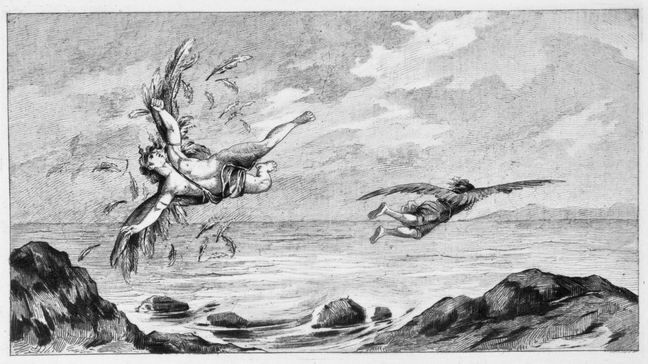 Ikaros a Daedalus, 1887 od Bernard de Montfaucon