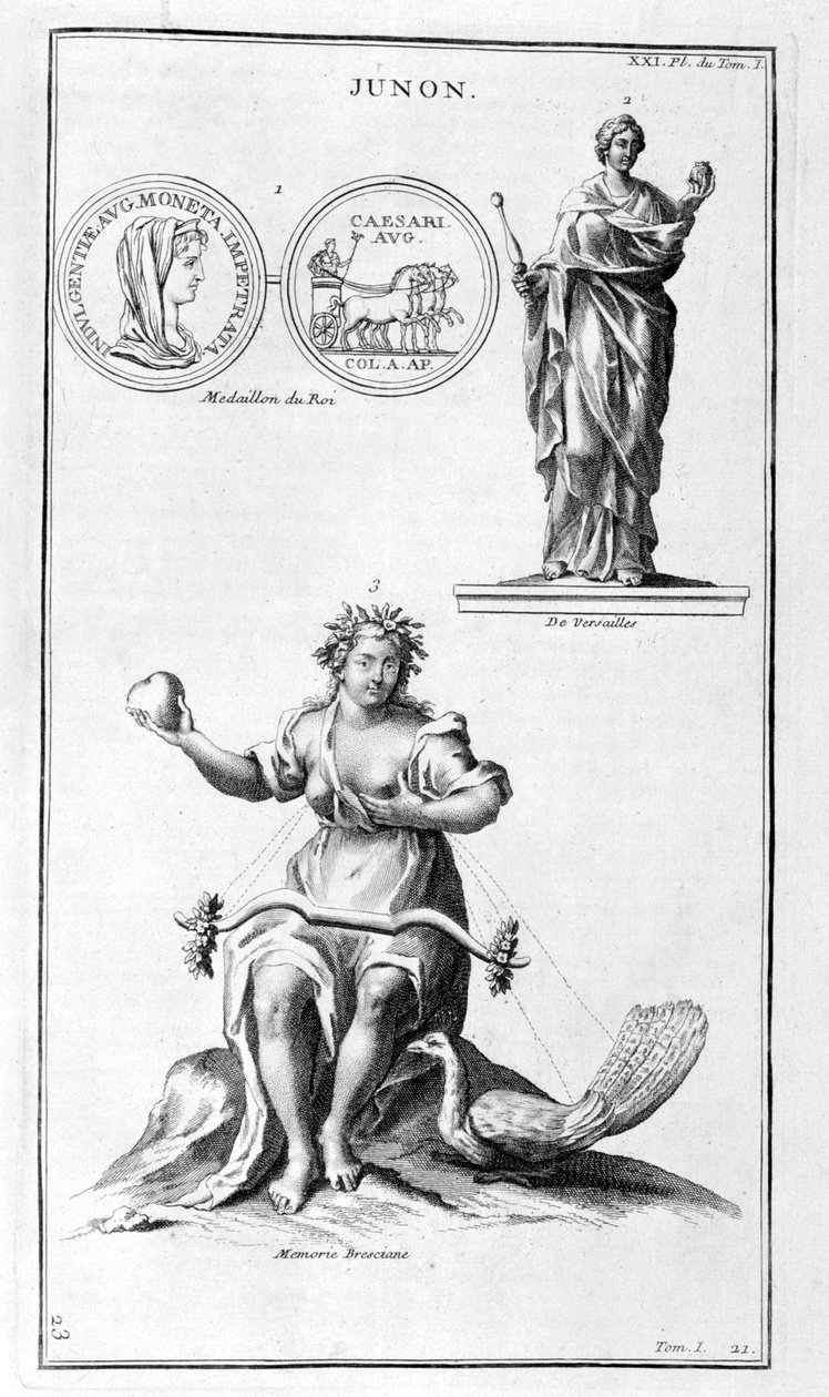 Juno, 1757 od Bernard de Montfaucon