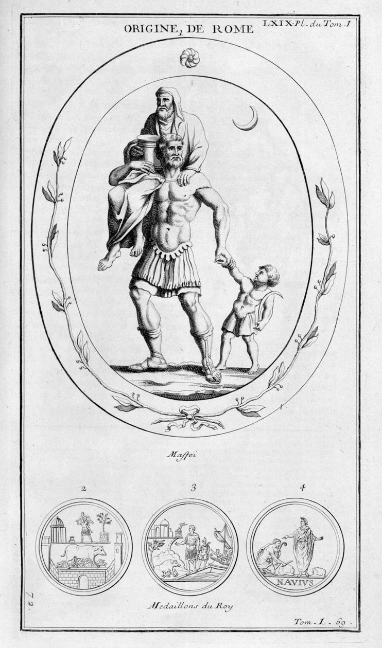 Vznik Říma, 1757 od Bernard de Montfaucon