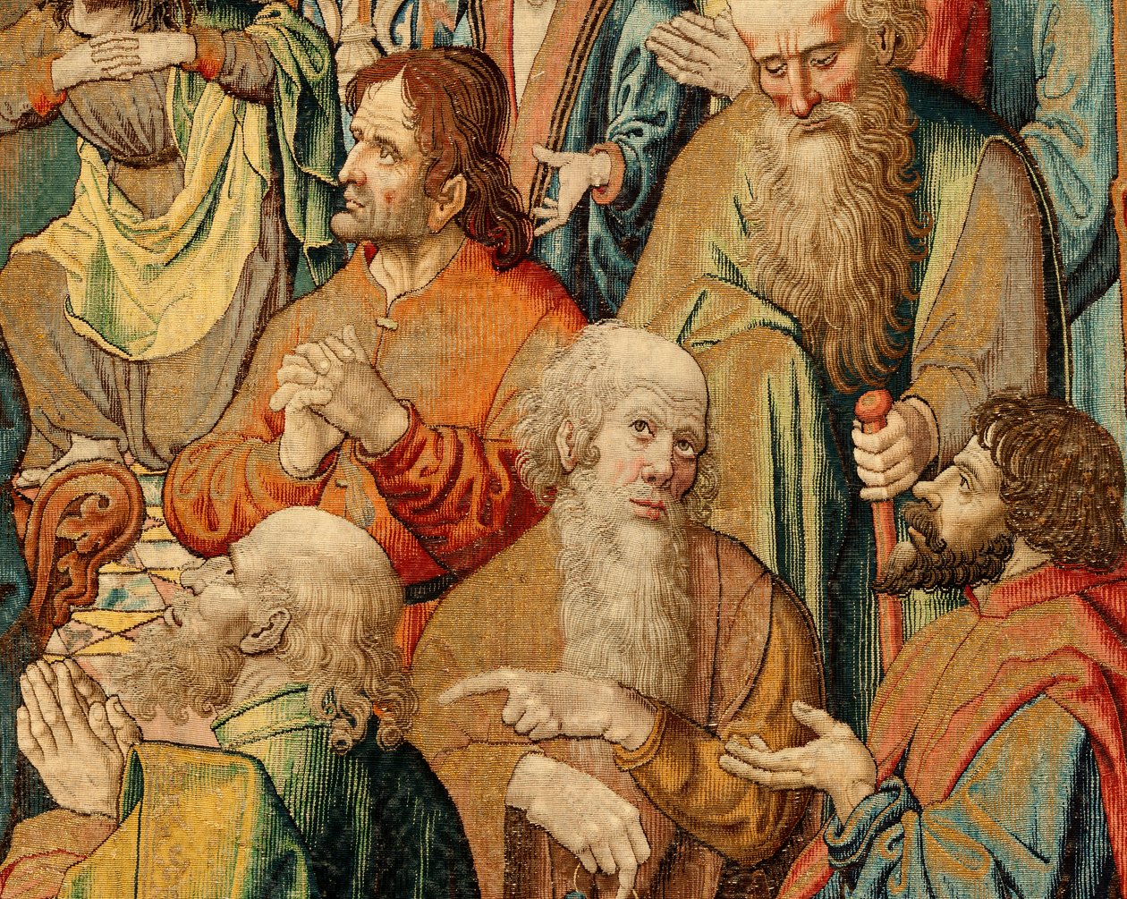 Vlámský gobelín. Umučení Ježíšovo (Umučení Krista nebo Umučení Pána Letnice). Národní dědictví inv 10005817. od Bernard van (after) Orley