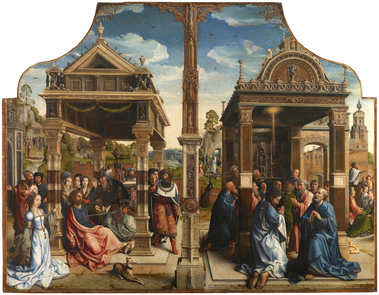 Oltářní obraz svatých Tomáše a Matyáše, cca 1510-1520 od Bernard van Orley