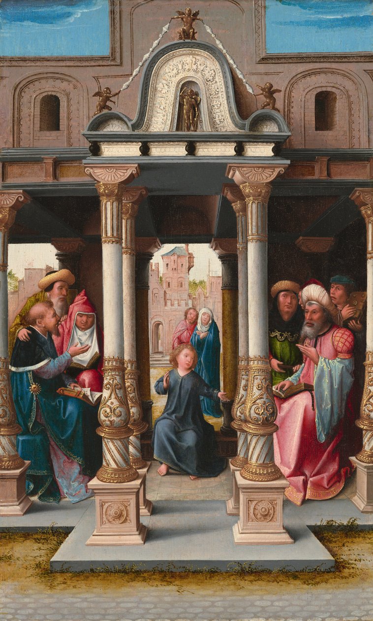 Kristus mezi lékaři [avers] od Bernard van Orley