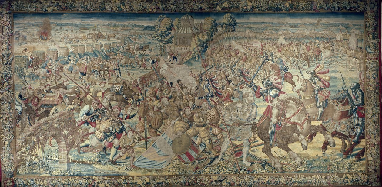 Epizoda bitvy u Pavie (1525) od Bernard van Orley