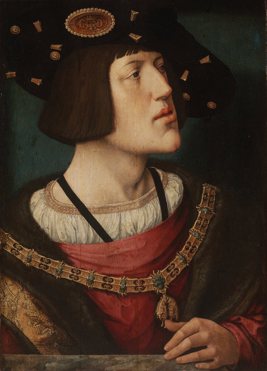 Portrét Karla V. Španělska 1500-1558, 1519 od Bernard van Orley