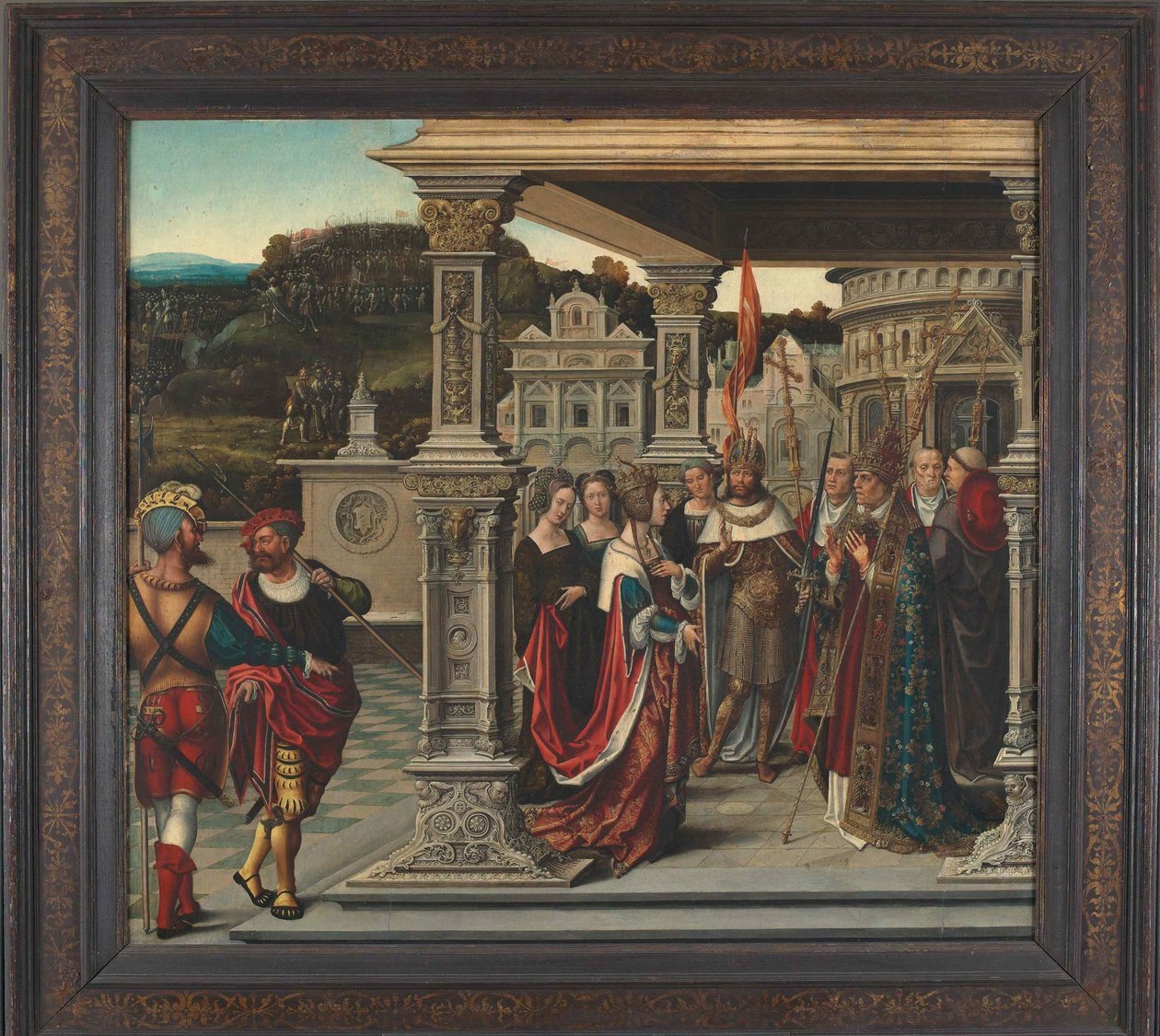 Svatá Helena před papežem v Římě, cca 1510-1520. od Bernard van Orley