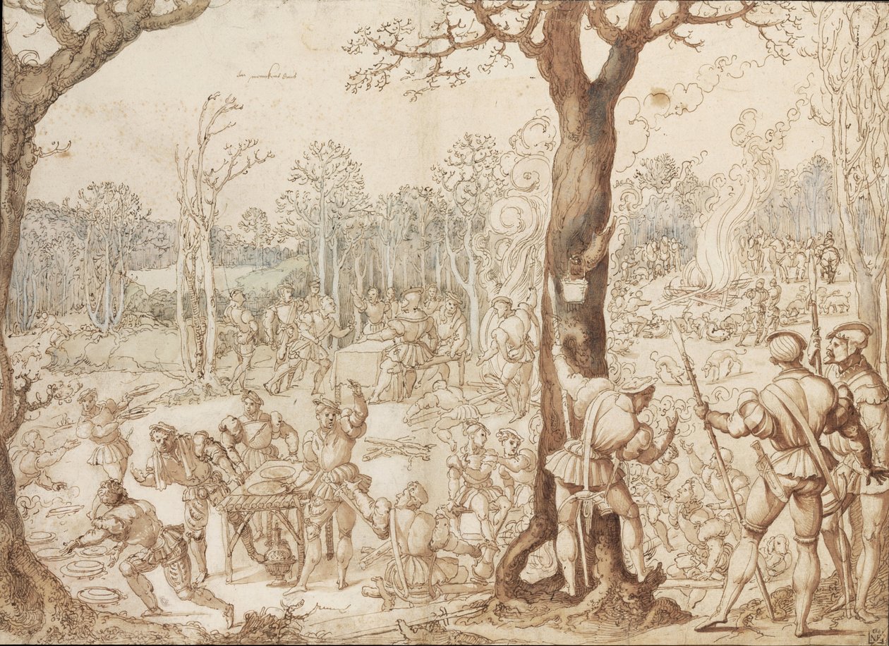 Sdílení hry, 1525-1535 od Bernard van Orley