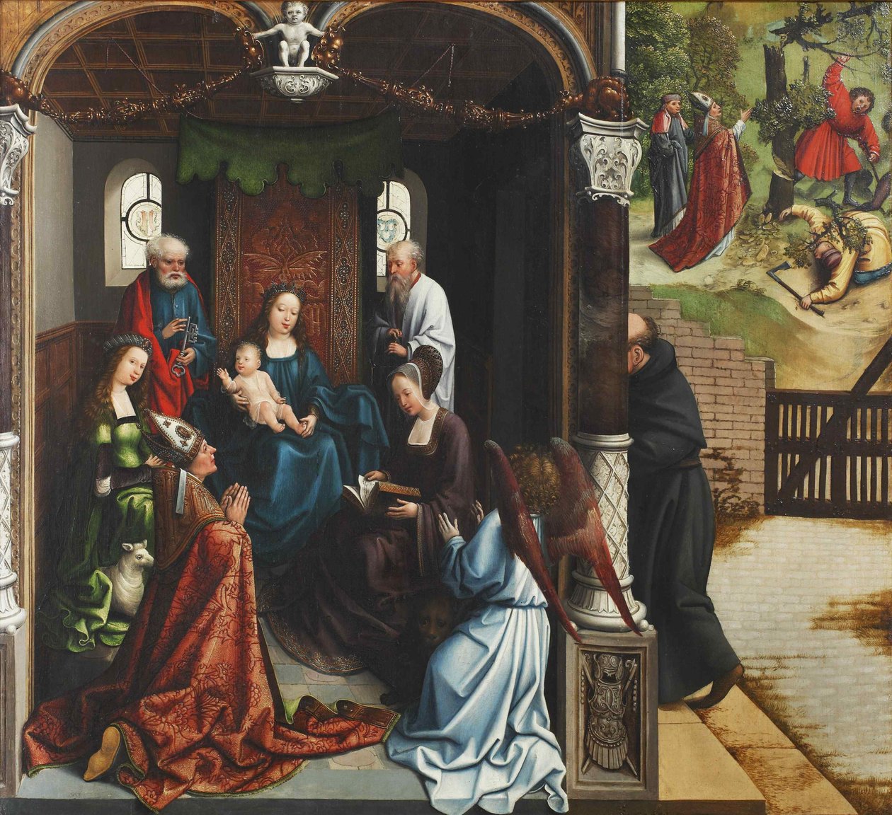 Panna a dítě zbožňované svatým Martinem, 1514. od Bernard van Orley