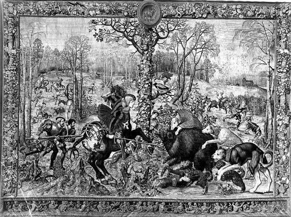 Hony Maxmiliána, Kozoroha: Hon na kance, 1521–33 (viz také 70347–50) od Bernard van after Orley