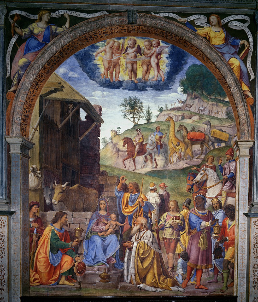 Klanění tří králů, 1525 od Bernardino Luini