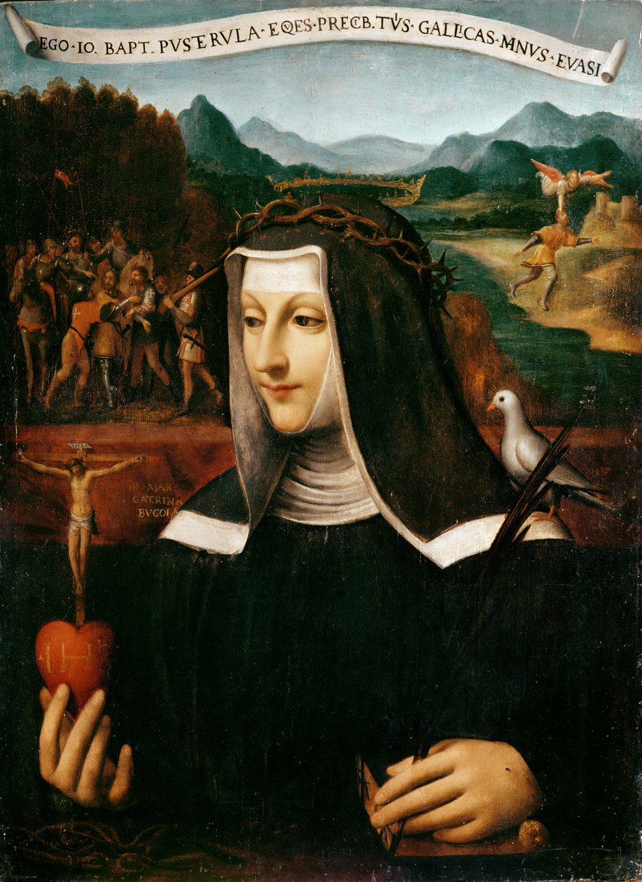 Ex Voto věnované svaté Kateřině Sienské (1347-80) od Bernardino Luini