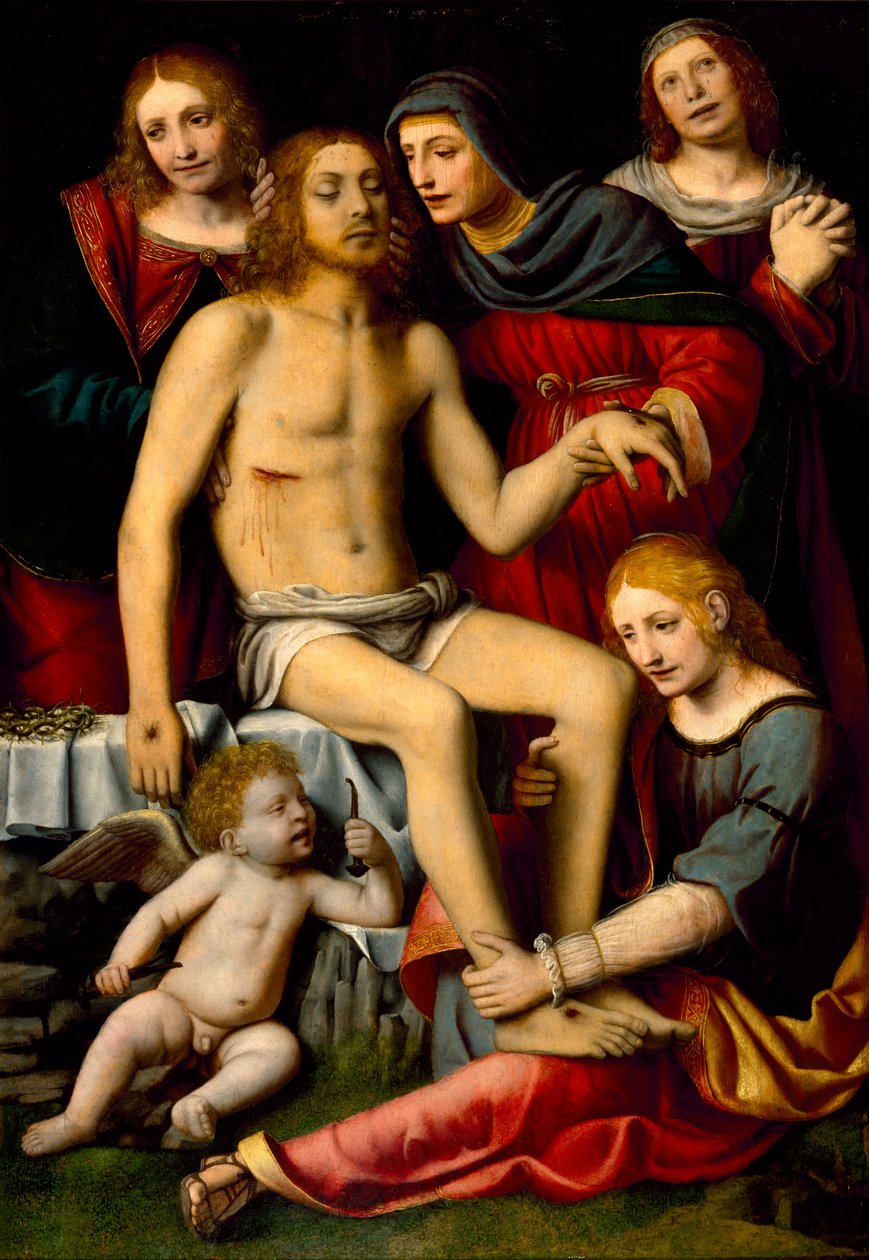 Oplakávání nad mrtvým Kristem, kolem 1512-20 od Bernardino Luini