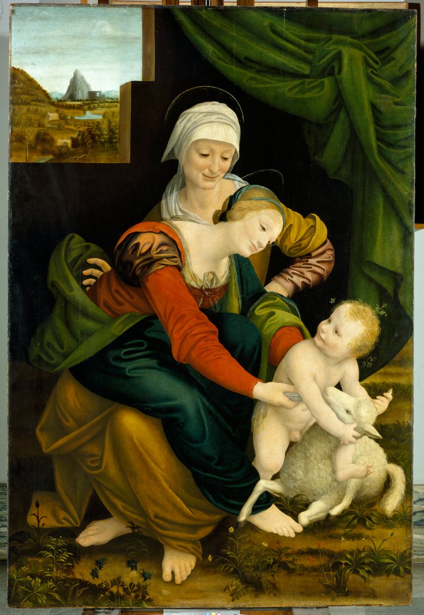 Madona s dítětem se svatou Annou (panel) od Bernardino Luini