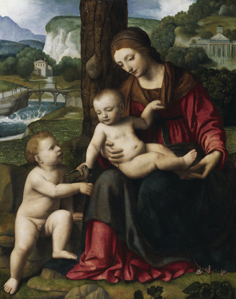 Madona s dítětem a San Giovannino od Bernardino Luini
