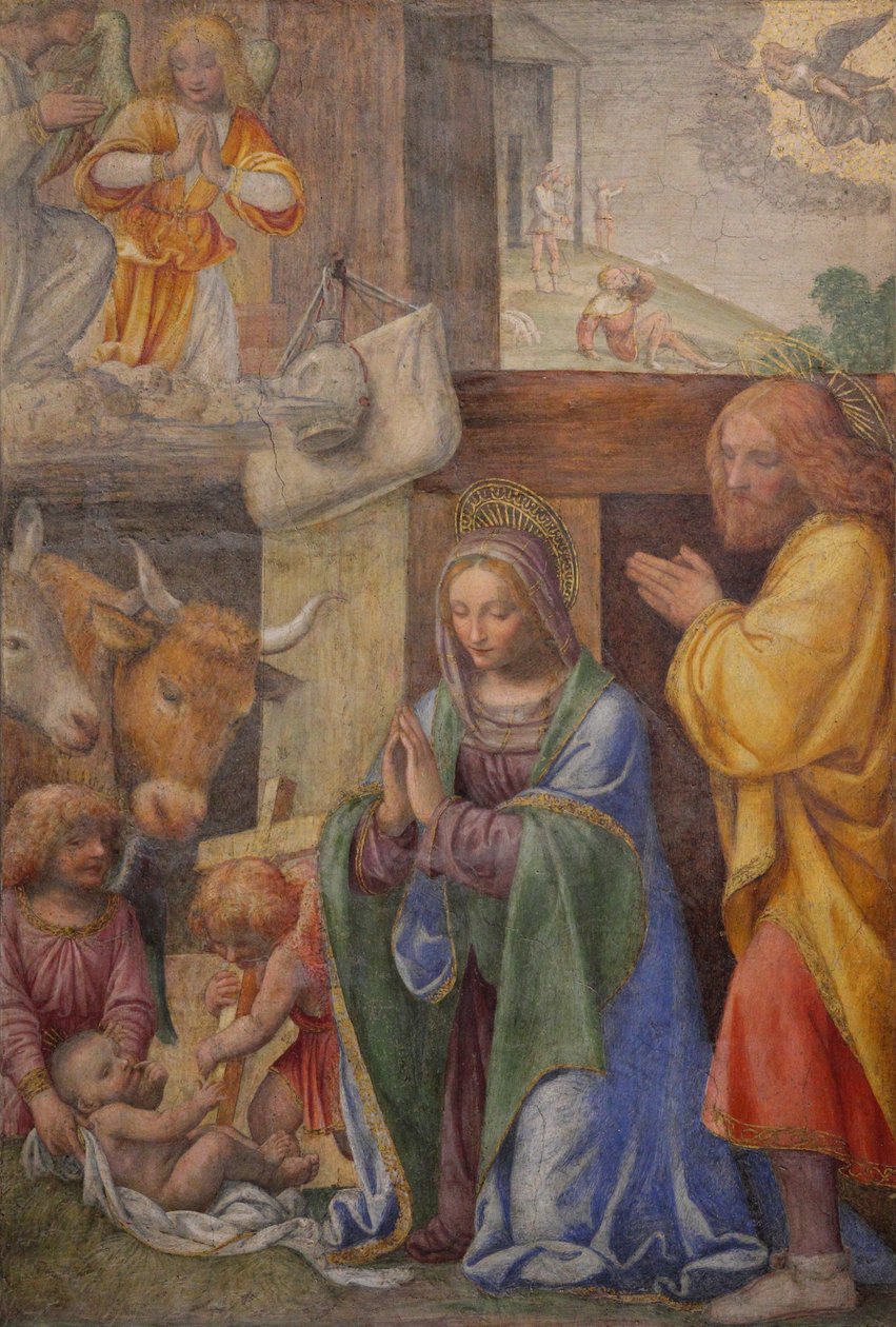 Narození Páně a Zvěstování od Bernardino Luini